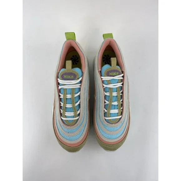 Nike Air Max 97 SE Sun Club Womens Sneakers Shoes Blue White Pink Tan DQ4126 400 - Picture 9 of 12